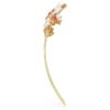 Gema Haarspange Kristallperle, verschiedene Schliffe, Blume, Rosa, goldfarben plattiert Gema Haarspange Kristallperle, verschiedene Schliffe, Blume, Rosa, goldfarben plattiert