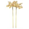 Gema Haarspange Kristallperle, verschiedene Schliffe, Blume, Rosa, goldfarben plattiert Gema Haarspange Kristallperle, verschiedene Schliffe, Blume, Rosa, goldfarben plattiert