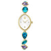 Gema Uhr mit Kristall-Armband, goldfarben, goldfarbene Oberfläche
