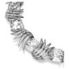 Halskette „Feather“ aus der Vienna Collection, weiß, rutheniumbeschichtet Halskette „Feather“ aus der Vienna Collection, weiß, rutheniumbeschichtet