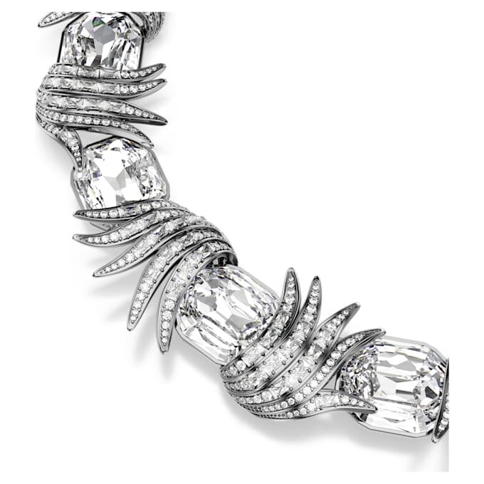 Halskette „Feather“ aus der Vienna Collection, weiß, rutheniumbeschichtet Halskette „Feather“ aus der Vienna Collection, weiß, rutheniumbeschichtet