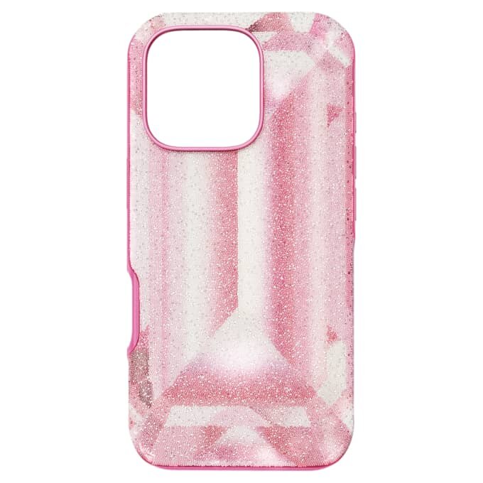 Hochwertige Smartphone-Hülle mit Kristall-Print-Motiv, iPhone® 16 Pro, Rosa Hochwertige Smartphone-Hülle mit Kristall-Print-Motiv, iPhone® 16 Pro, Rosa