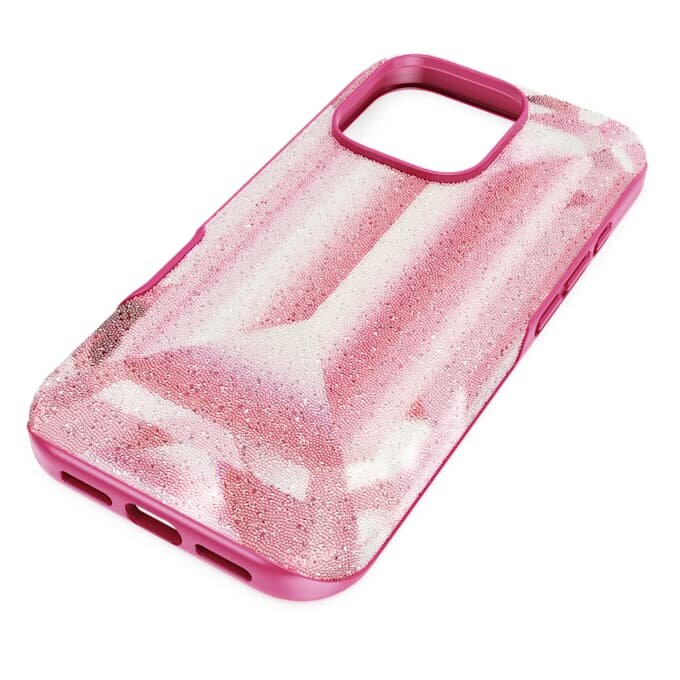 Hochwertige Smartphone-Hülle mit Kristall-Print-Motiv, iPhone® 16 Pro, Rosa Hochwertige Smartphone-Hülle mit Kristall-Print-Motiv, iPhone® 16 Pro, Rosa