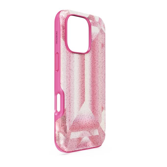 Hochwertige Smartphone-Hülle mit Kristall-Print-Motiv, iPhone® 16 Pro, Rosa Hochwertige Smartphone-Hülle mit Kristall-Print-Motiv, iPhone® 16 Pro, Rosa