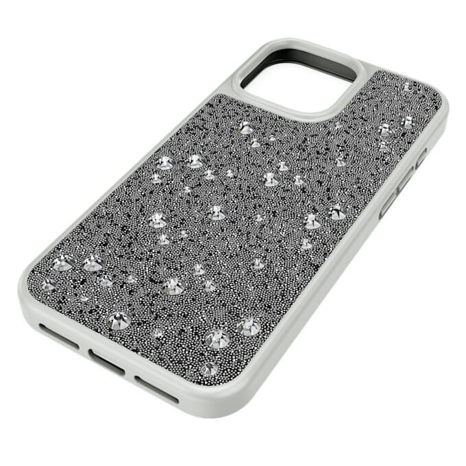 Hochwertige Smartphone-Hülle mit Streu-Design, iPhone® 16 Pro Max, silberfarben Hochwertige Smartphone-Hülle mit Streu-Design, iPhone® 16 Pro Max, silberfarben