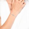Hyperbola-Armband „Infinity and Heart“, weiß, rhodiniert Hyperbola-Armband „Infinity and Heart“, weiß, rhodiniert