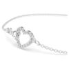Hyperbola-Armband „Infinity and Heart“, weiß, rhodiniert Hyperbola-Armband „Infinity and Heart“, weiß, rhodiniert
