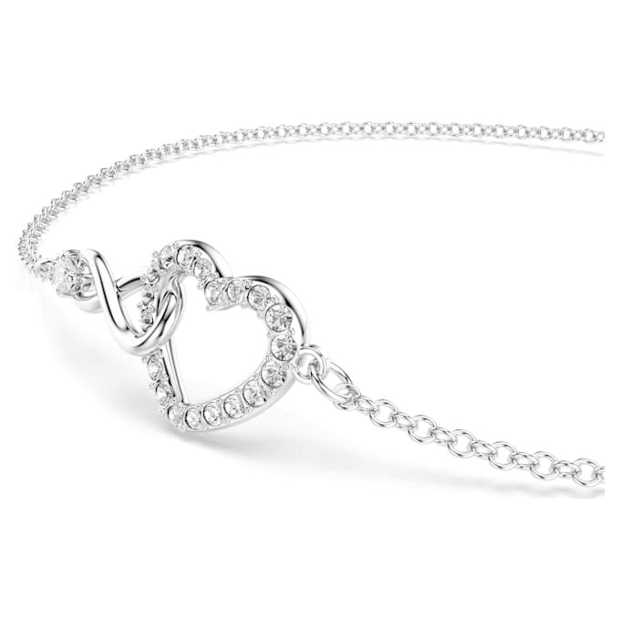 Hyperbola-Armband „Infinity and Heart“, weiß, rhodiniert Hyperbola-Armband „Infinity and Heart“, weiß, rhodiniert
