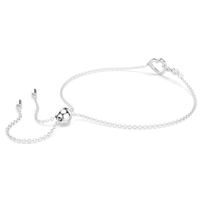 Hyperbola-Armband „Infinity and Heart“, weiß, rhodiniert Hyperbola-Armband „Infinity and Heart“, weiß, rhodiniert