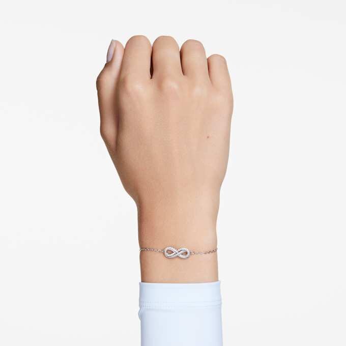 Hyperbola-Armband „Infinity“, weiß, rhodiniert Hyperbola-Armband „Infinity“, weiß, rhodiniert