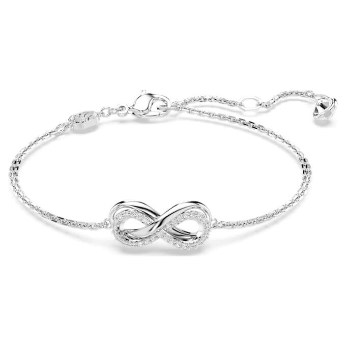 Hyperbola-Armband „Infinity“, weiß, rhodiniert Hyperbola-Armband „Infinity“, weiß, rhodiniert