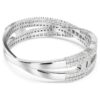 Hyperbola-Armreif mit gemischten Schliffen, Infinity, Weiß, rhodiniert Hyperbola-Armreif mit gemischten Schliffen, Infinity, Weiß, rhodiniert