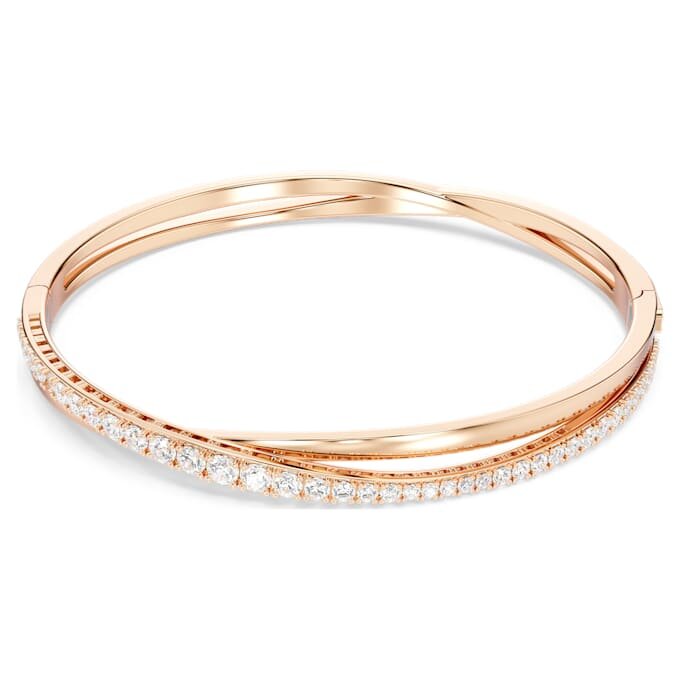 Hyperbola-Armreif, weiß, roségoldfarben plattiert Hyperbola-Armreif, weiß, roségoldfarben plattiert