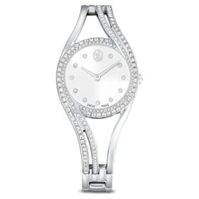 Hyperbola Armreihuhr Swiss Made, Metallarmband, silberfarben, Edelstahl
