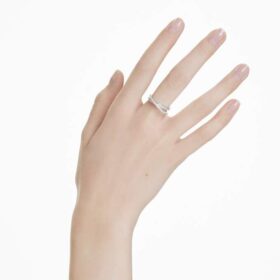 Hyperbola-Ring mit gemischten Schliffen, weiß, rhodiniert Hyperbola-Ring mit gemischten Schliffen, weiß, rhodiniert