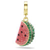 Idyllia-Anhänger mit gemischten Schliffen, Wassermelone, mehrfarbig, vergoldet
