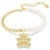 Idyllia-Armband Kristallperle, Rundschliff, Teddy, Goldton, vergoldet Idyllia-Armband Kristallperle, Rundschliff, Teddy, Goldton, vergoldet