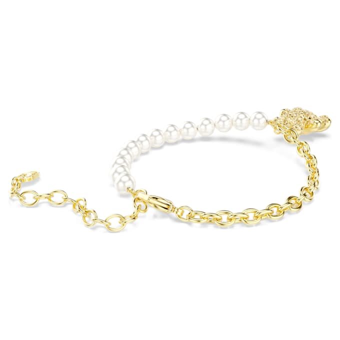 Idyllia-Armband Kristallperle, Rundschliff, Teddy, Goldton, vergoldet Idyllia-Armband Kristallperle, Rundschliff, Teddy, Goldton, vergoldet