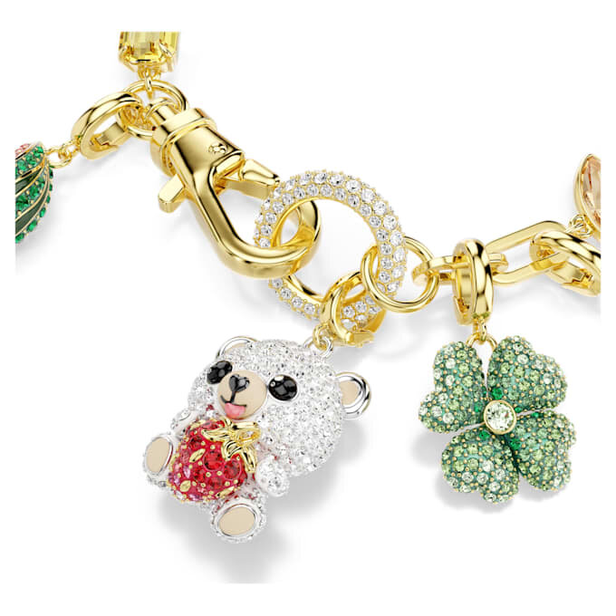 Idyllia-Armband mit gemischten Schliffen, gemischten Motiven, mehrfarbig, goldfarben plattiert Idyllia-Armband mit gemischten Schliffen, gemischten Motiven, mehrfarbig, goldfarben plattiert