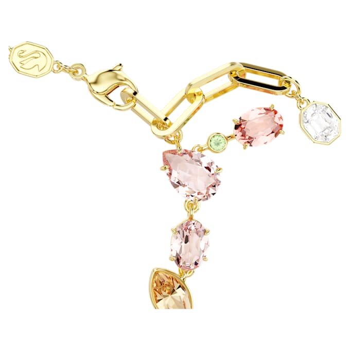Idyllia-Armband mit gemischten Schliffen, gemischten Motiven, mehrfarbig, goldfarben plattiert Idyllia-Armband mit gemischten Schliffen, gemischten Motiven, mehrfarbig, goldfarben plattiert
