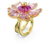 Idyllia Cocktailring „Flower“, rosa, goldfarben plattiert