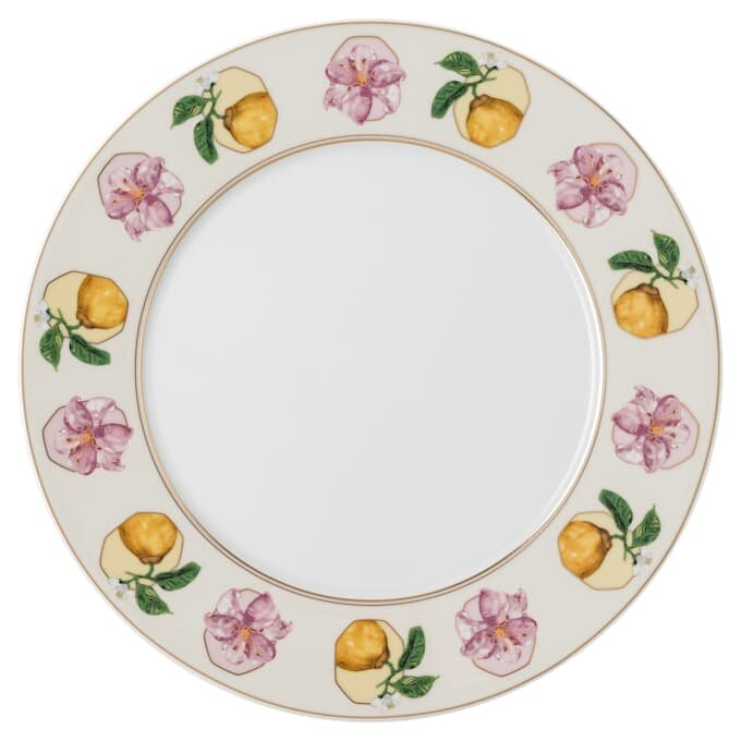 Idyllia-Essteller aus Porzellan, Kristall-Druckmotiv, Lily Citron, mehrfarbig Idyllia-Essteller aus Porzellan, Kristall-Druckmotiv, Lily Citron, mehrfarbig