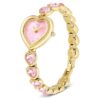 Idyllia Heart Uhr mit Kristall-Armband, rosa, goldfarben Idyllia Heart Uhr mit Kristall-Armband, rosa, goldfarben
