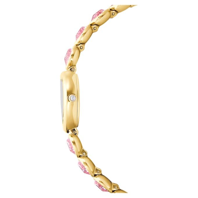 Idyllia Heart Uhr mit Kristall-Armband, rosa, goldfarben Idyllia Heart Uhr mit Kristall-Armband, rosa, goldfarben