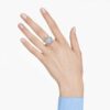 Idyllia Offener Ring mit gemischten Schliffen, Blume, Blau, goldfarben plattiert Idyllia Offener Ring mit gemischten Schliffen, Blume, Blau, goldfarben plattiert
