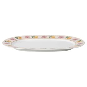 Idyllia-Platte aus Porzellan, Kristalldruck-Motiv, Lily Citron, klein, mehrfarbig