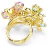Idyllia-Ring mit gemischten Schliffen, Blume, mehrfarbig, vergoldet Idyllia-Ring mit gemischten Schliffen, Blume, mehrfarbig, vergoldet