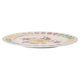 Idyllia Servierteller aus Porzellan, Kristalldruck-Motiv, Blumenstrauß, mehrfarbig