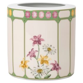 Idyllia-Vase aus Porzellan, Kristall-Print-Motiv, Fliegenfänger, mittelgroß, mehrfarbig
