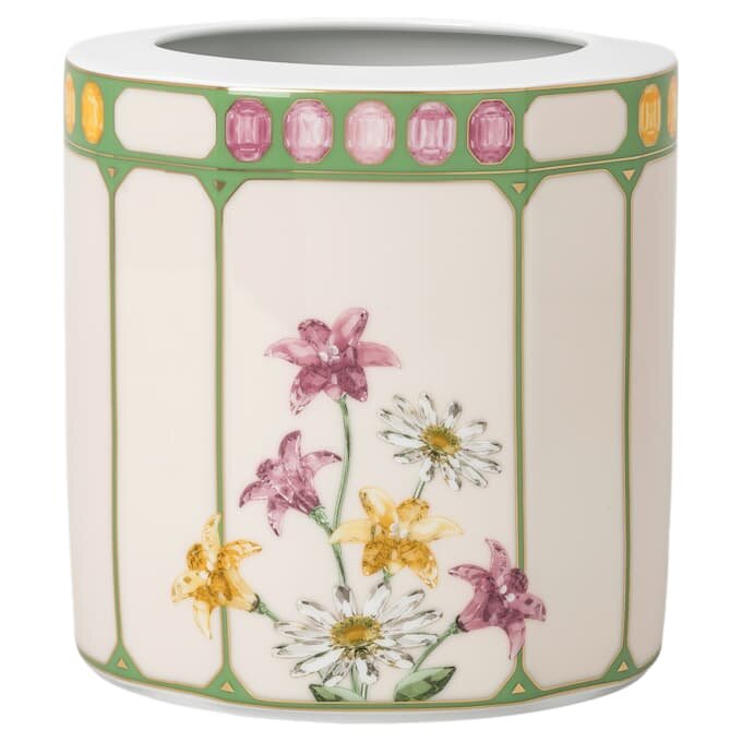 Idyllia-Vase aus Porzellan, Kristall-Print-Motiv, Fliegenfänger, mittelgroß, mehrfarbig Idyllia-Vase aus Porzellan, Kristall-Print-Motiv, Fliegenfänger, mittelgroß, mehrfarbig