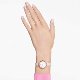 Illumina-Uhr Swiss Made, Metallarmband, Roségold-Farbton, roségoldfarbene Oberfläche