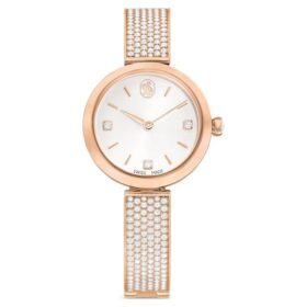 Illumina-Uhr Swiss Made, Metallarmband, Roségold-Farbton, roségoldfarbene Oberfläche