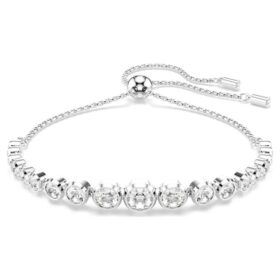 Imber-Armband mit gemischten Rundschliffen, weiß, rhodiniert Imber-Armband mit gemischten Rundschliffen, weiß, rhodiniert