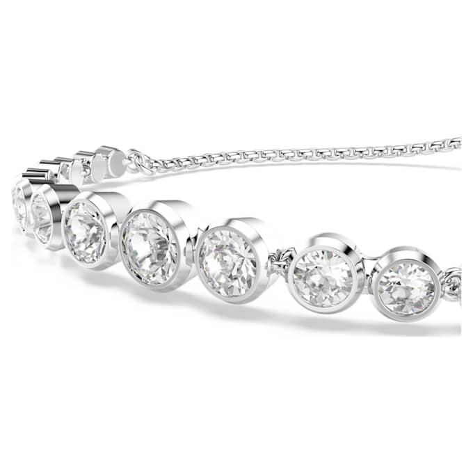 Imber-Armband mit gemischten Rundschliffen, weiß, rhodiniert Imber-Armband mit gemischten Rundschliffen, weiß, rhodiniert