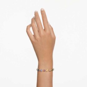 Imber-Armband mit gemischten Schliffen, mehrfarbig, goldfarben plattiert Imber-Armband mit gemischten Schliffen, mehrfarbig, goldfarben plattiert