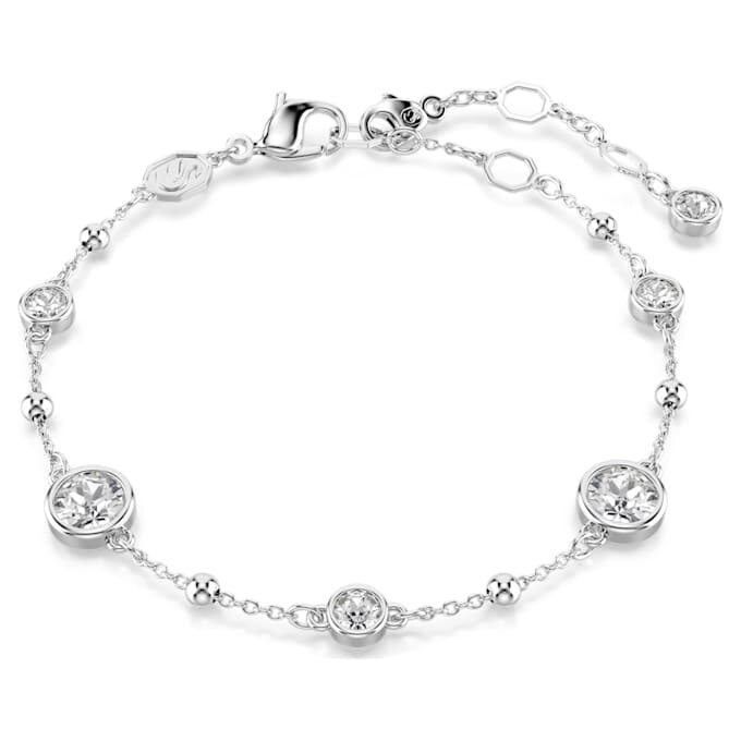 Imber-Armband, Rundschliff, weiß, rhodiniert Imber-Armband, Rundschliff, weiß, rhodiniert