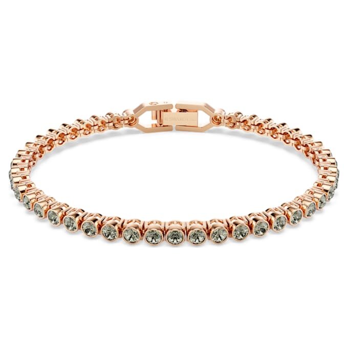 Imber Emily Tennisarmband mit rundgeschliffenen Kristallen, schwarz, roségoldfarben plattiert Imber Emily Tennisarmband mit rundgeschliffenen Kristallen, schwarz, roségoldfarben plattiert