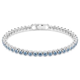 Imber Emily Tennisarmband, Rundschliff, Blau, rhodiniert Imber Emily Tennisarmband, Rundschliff, Blau, rhodiniert