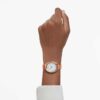 Imber Oval Uhr, Swiss Made, Lederarmband, orange, roségoldfarben Imber Oval Uhr, Swiss Made, Lederarmband, orange, roségoldfarben