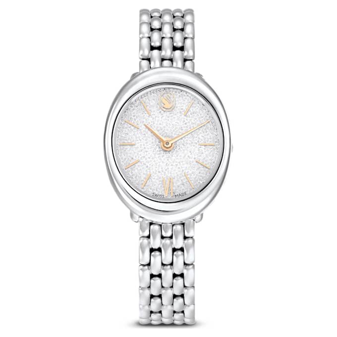 Imber Oval Uhr Swiss Made, Metallarmband, silberfarben, Edelstahl Imber Oval Uhr Swiss Made, Metallarmband, silberfarben, Edelstahl