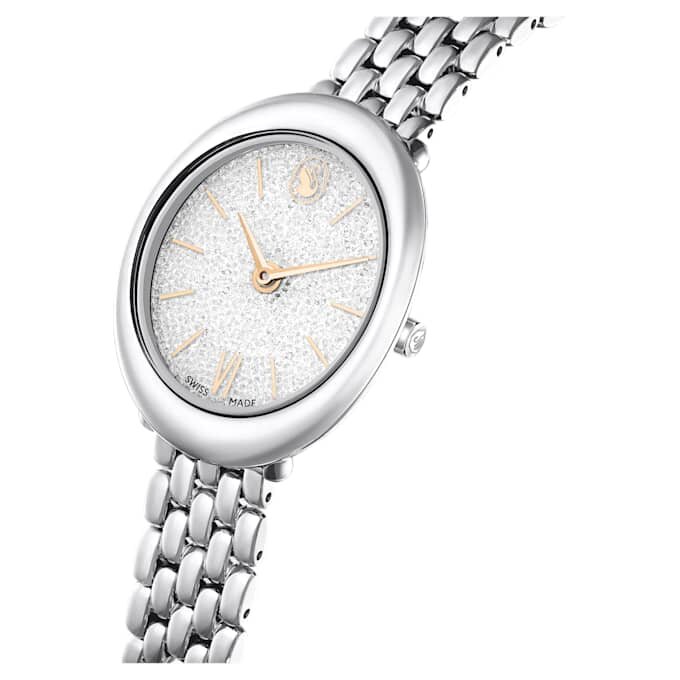 Imber Oval Uhr Swiss Made, Metallarmband, silberfarben, Edelstahl Imber Oval Uhr Swiss Made, Metallarmband, silberfarben, Edelstahl