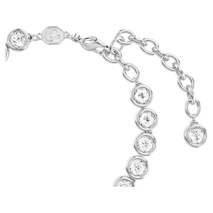 Imber Tennisarmband mit rundgeschliffenen Kristallen, weiß, rhodiniert Imber Tennisarmband mit rundgeschliffenen Kristallen, weiß, rhodiniert