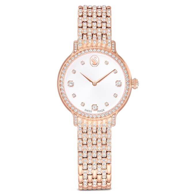 Imber Uhr Swiss Made, Metallarmband, Roségoldfarben, roségoldfarbene Oberfläche Imber Uhr Swiss Made, Metallarmband, Roségoldfarben, roségoldfarbene Oberfläche