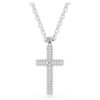 Insigne-Anhänger Pavé, Kreuz, Weiß, rhodiniert Insigne-Anhänger Pavé, Kreuz, Weiß, rhodiniert