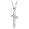 Insigne-Anhänger Pavé, Kreuz, Weiß, rhodiniert Insigne-Anhänger Pavé, Kreuz, Weiß, rhodiniert