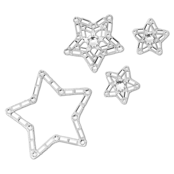 Körperschmuck-Set (4), Stern, Weiß Körperschmuck-Set (4), Stern, Weiß